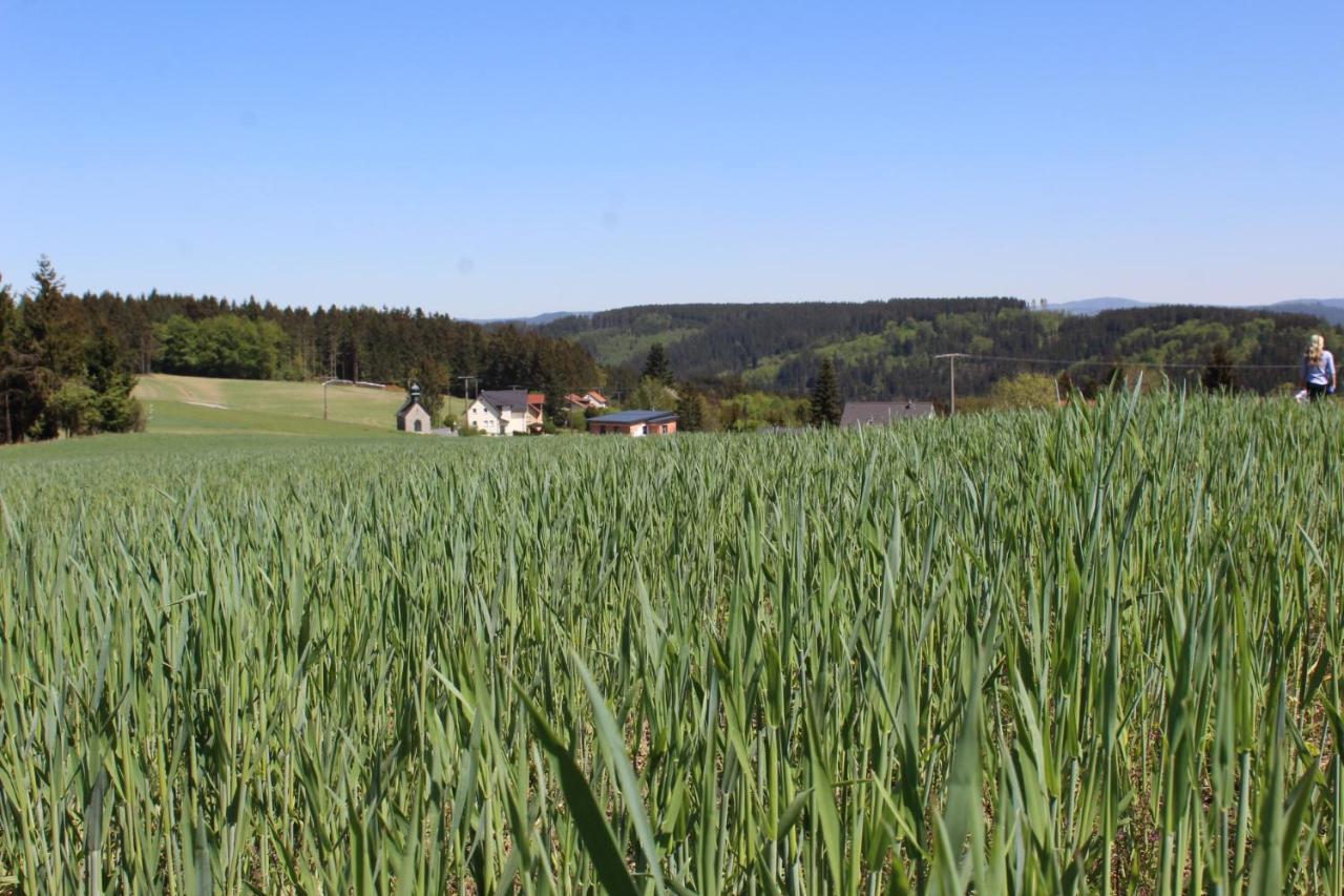 Moderne Ferienwohnung Mit Eigenem Garten Und Traumhaften Blick Wilhelmsthal Luaran gambar