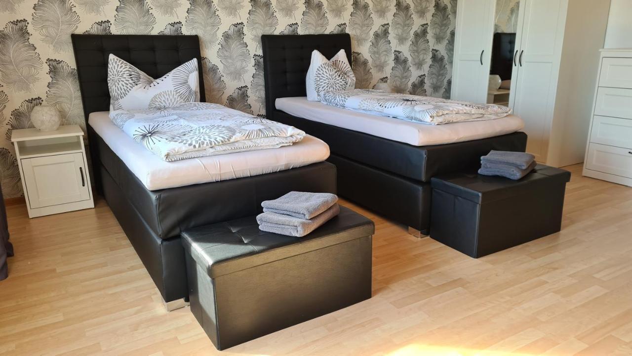 Moderne Ferienwohnung Mit Eigenem Garten Und Traumhaften Blick Wilhelmsthal Luaran gambar