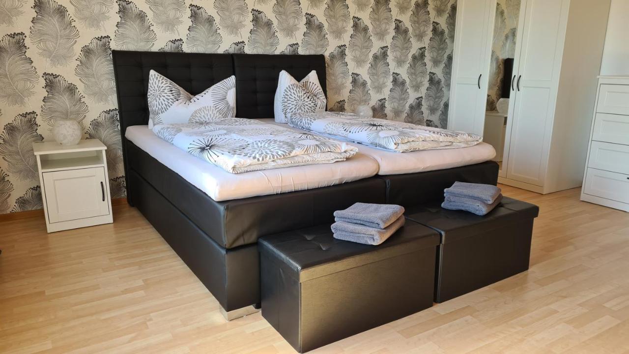 Moderne Ferienwohnung Mit Eigenem Garten Und Traumhaften Blick Wilhelmsthal Luaran gambar