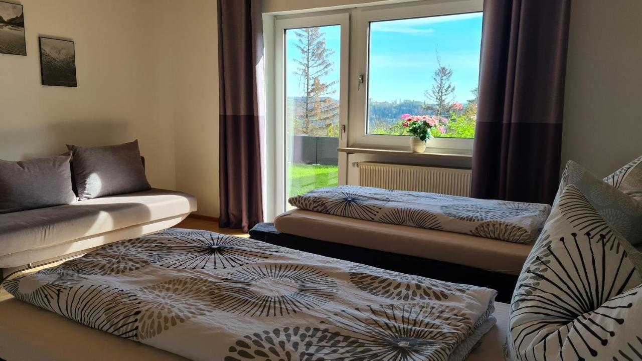 Moderne Ferienwohnung Mit Eigenem Garten Und Traumhaften Blick Wilhelmsthal Luaran gambar