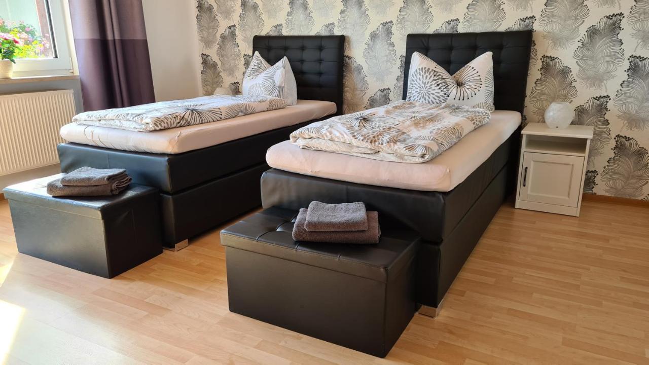 Moderne Ferienwohnung Mit Eigenem Garten Und Traumhaften Blick Wilhelmsthal Luaran gambar